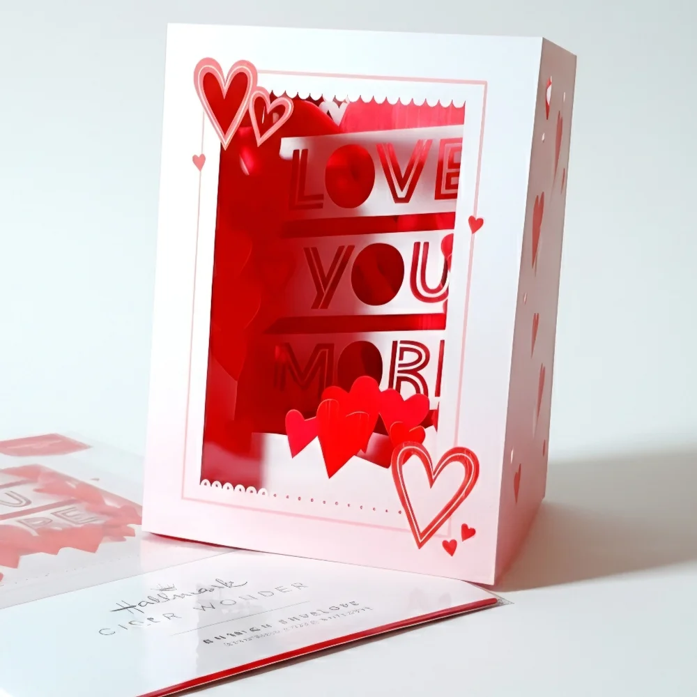 Valentine's Day 3D Hallmark Greeting Card Love You More Pop-up Kids Love
